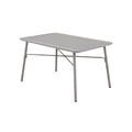 Rectangular Metal Outdoor Table with Slatted Surface