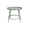 Round Metal Side Table with Tray Design